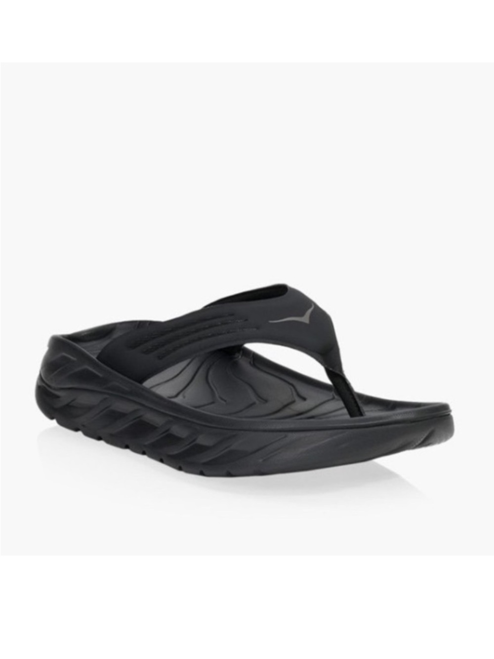 Hoka One One Black Recovery Flip Flops Mens Sandals Size 12 Summer Travel Beach